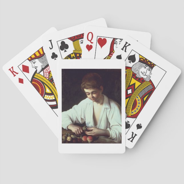 T31971 A Young Boy Peeling an Apple Spel Kort (Baksidan)
