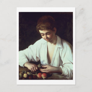 T31971 A Young Boy Peeling an Apple Vykort