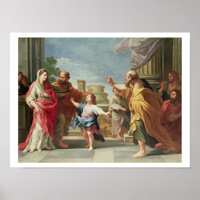 T32126 Kristus som predikar i Temple Poster (Framsidan)