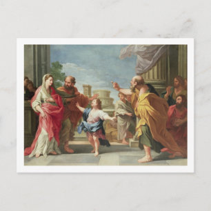 T32126 Kristus som predikar i Temple Vykort