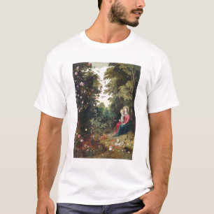 T32789 Madonnaen och barnet i en landskap (panel Tee