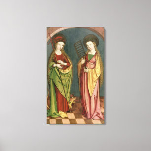 T32982 St Margaret av Antioch och St.-tro, c.15 Canvastryck