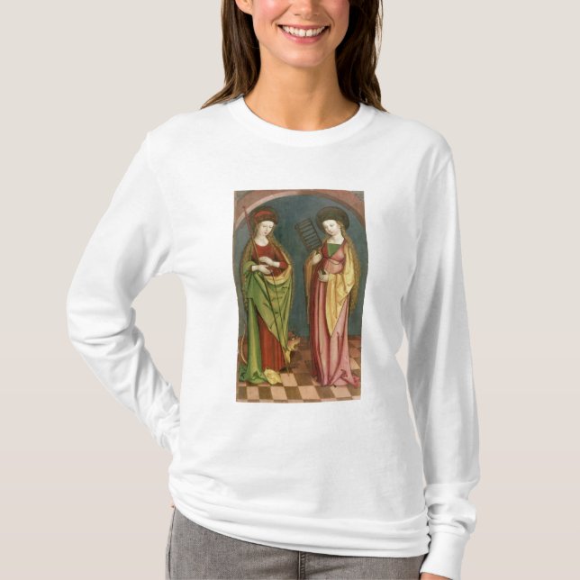 T32982 St Margaret av Antioch och St.-tro, c.15 Tee Shirt (Framsida)