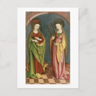 T32982 St. Margaret av Antiokia och St. Faith, c.1 Vykort