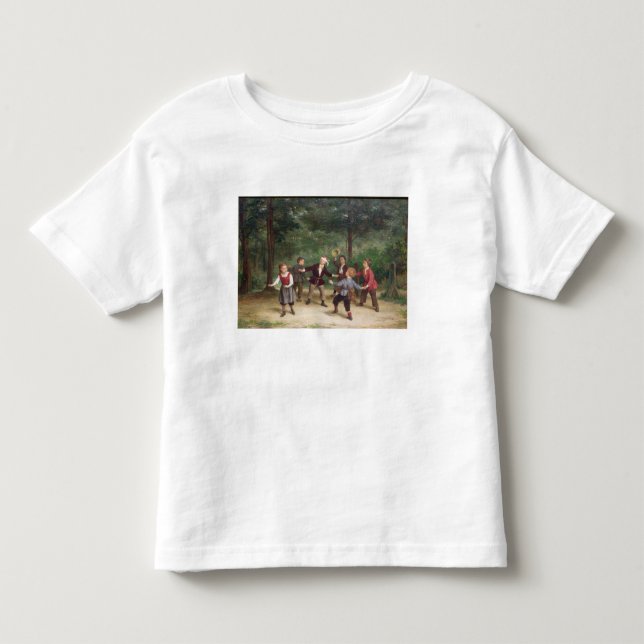 T33268 Blind Man's Buff 91316me; barn; lek T-shirt (Framsida)