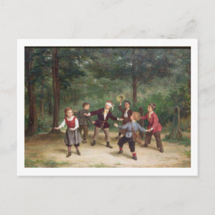 T33268 Blind Man's Buff 91316me; barn; lek Vykort