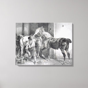 T34894 den engelska farrieren, 1822 (lithoen) canvastryck
