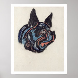 T35228-Hund (pastel på papper) Poster