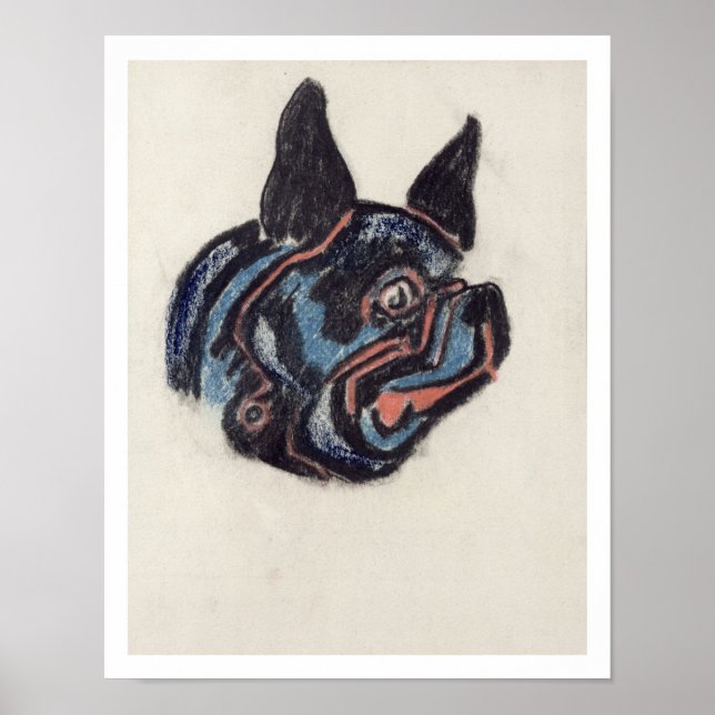 T35228-Hund (pastel på papper) Poster (Framsidan)