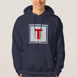 T45 Bomullsrot Hoodie