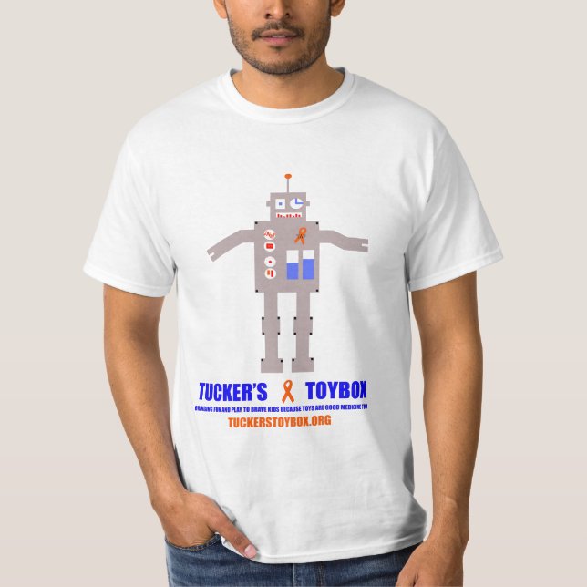 t (17; 19) RobotTuckers Toybox skjorta T-shirt (Framsida)
