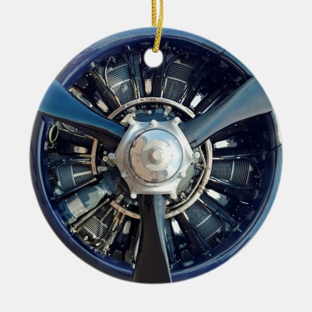 T-28-trojan Julgransprydnad Keramik (Framsidan)