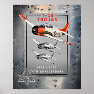 T-28-trojanska 74-årsjubileum Poster