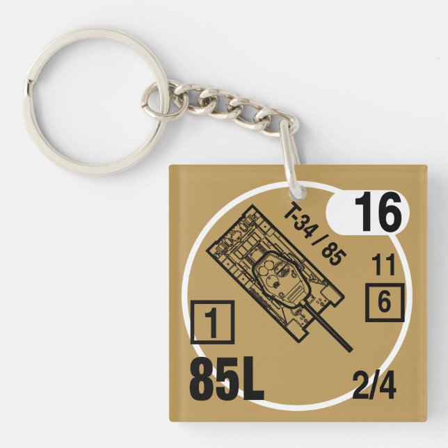 T-34/85 Keychain Fob (Framsidan)