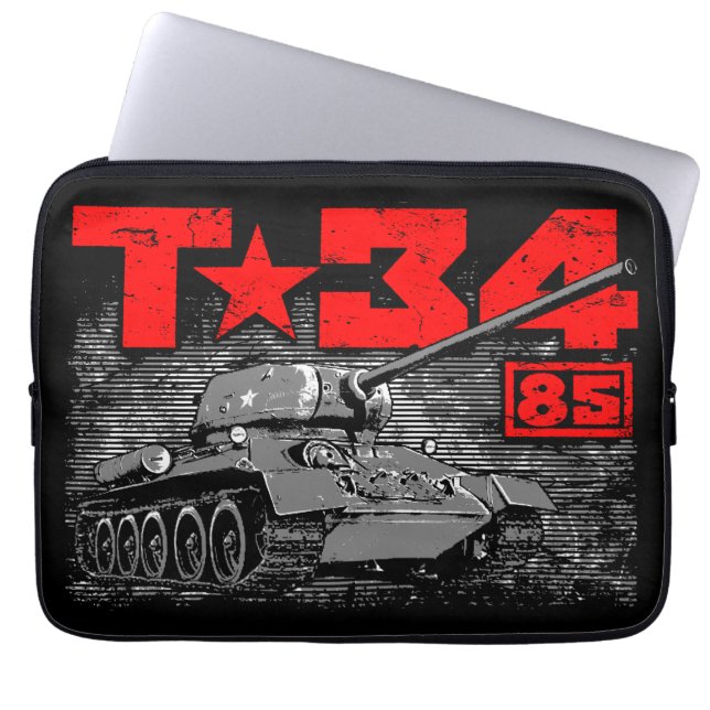 T-34-85 Sovjetunionens medelstora tank Laptop Fodral (Framsidan)