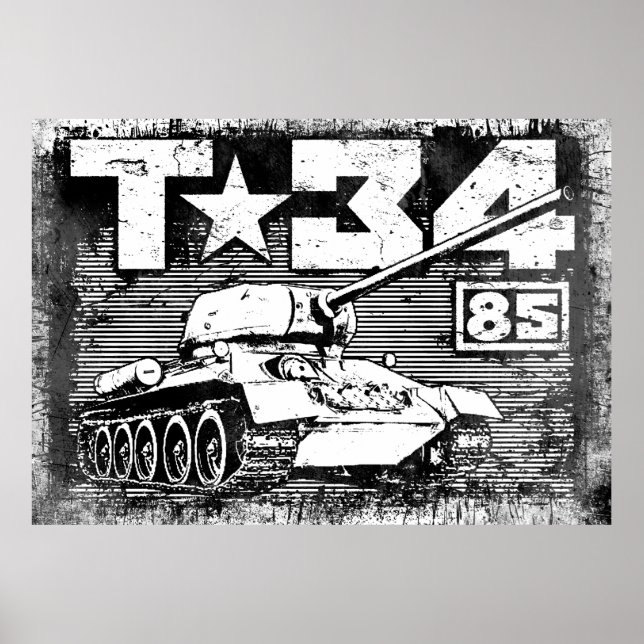 T-34-85 Sovjetunionens medelstora tank Poster (Framsidan)