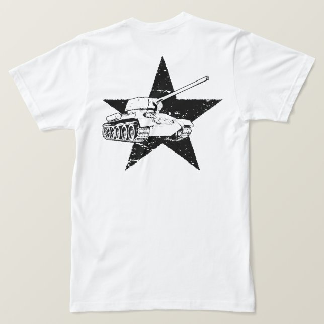 T-34-85 Sovjetunionens medelstora tank T Shirt (Design baksida)