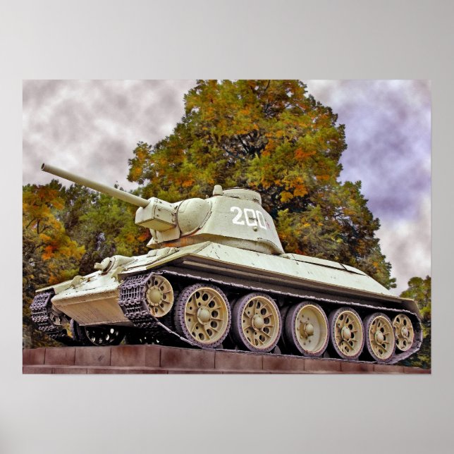 T-34 Russian Tank,Soviet War Memorial, Berlin Poster (Framsidan)
