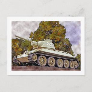 T-34 Ryska Tanken,Sovjetunionens Krig Memorial, Be Vykort