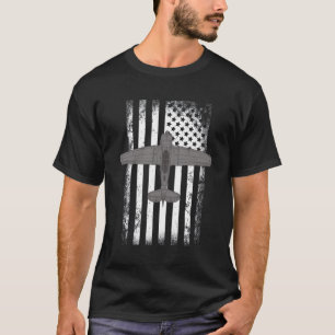 T-6 Texan Wwii American Flagga Flygplan T Shirt