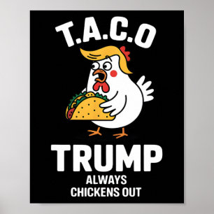 T.a.c.o Trump Chickens Ut ur en fungerande antitru Poster