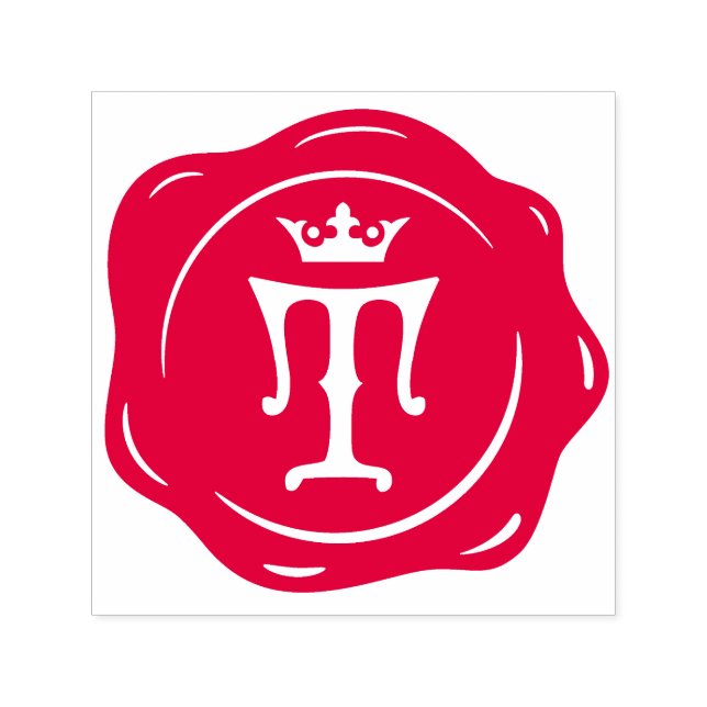 T - Antique Vax Seal Gothic Krona Initial Brev Självfärgande Stämpel (Design)