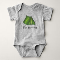 T är för Tält Grönt Camp Camping Tält Alphabet