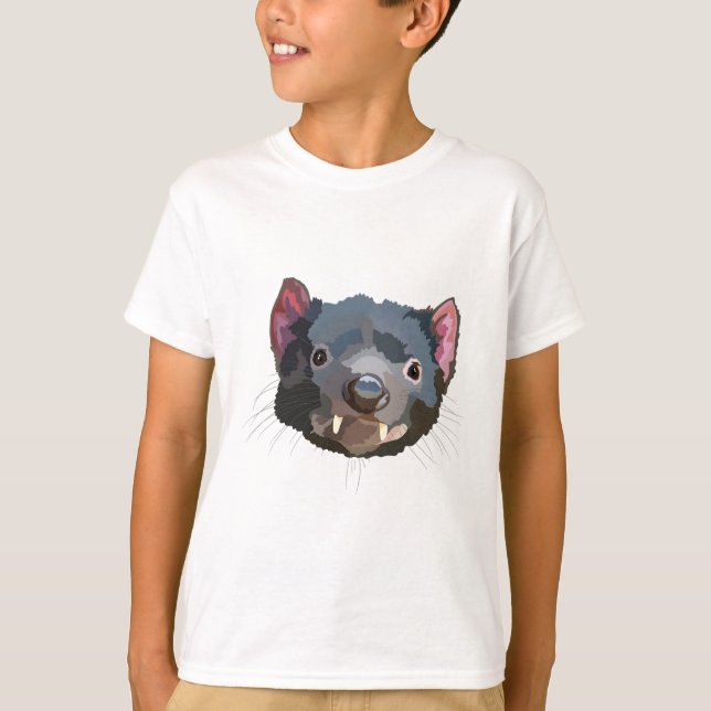 T är för Tasmanian Djävulen Shirt (Framsida)