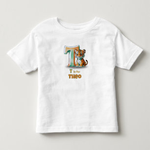T är för Theo - Personlig T-Shirt för Småbarn