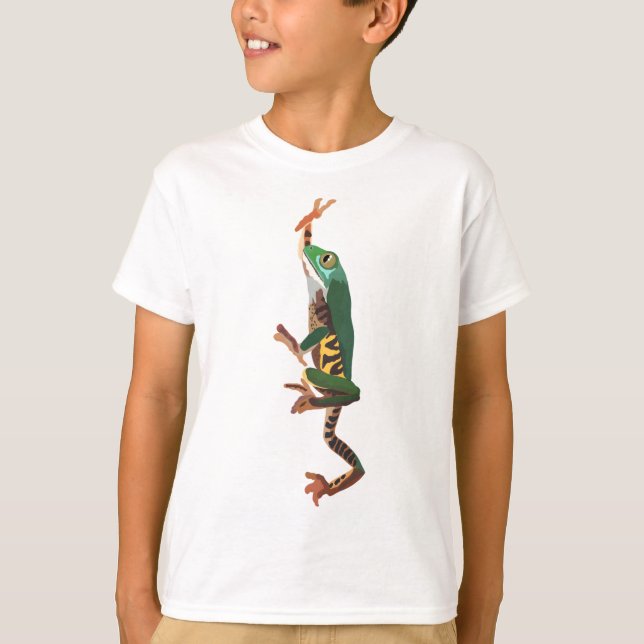 T är för Tiger Legged Träd Frog T Shirt (Framsida)