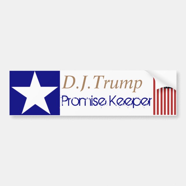 T är för Trump Promise Keeper Bumper Sticker Bildekal (Framsidan)