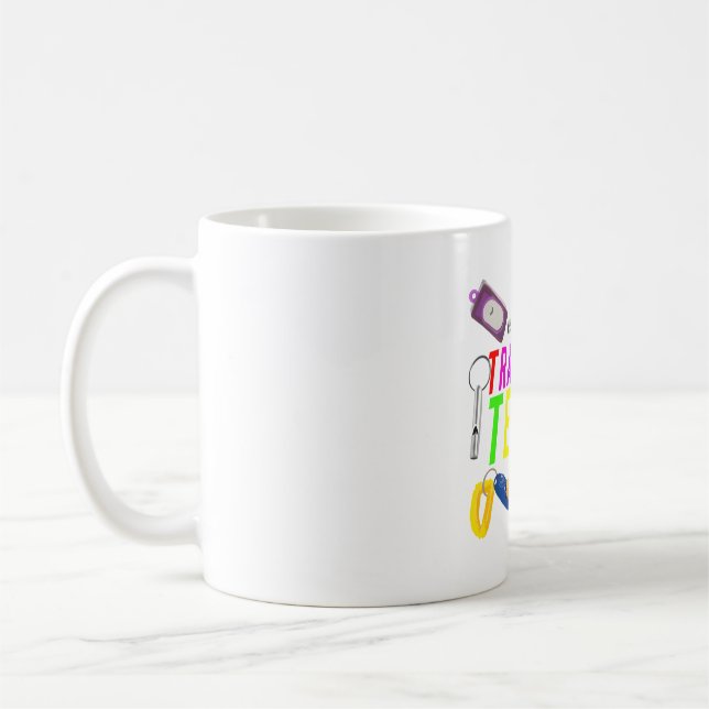 T är för utbildningsgruppen kaffemugg (Vänster)