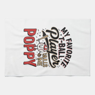 T-Ball Vallmo Vintage Gravyr T-Shirt Design_1 Kökshandduk