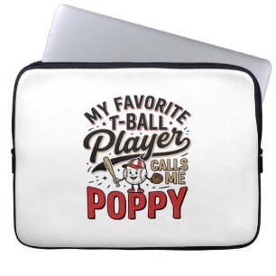 T-Ball Vallmo Vintage Gravyr T-Shirt Design_1 Laptop Fodral