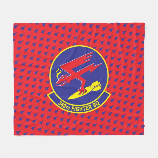 T-Bolts F-15E Fighter Jet Mönster Fleecefilt (Framsidan (Horisontell))