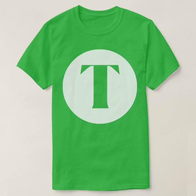 T Brev Initial Monogram Shirt (Design framsida)