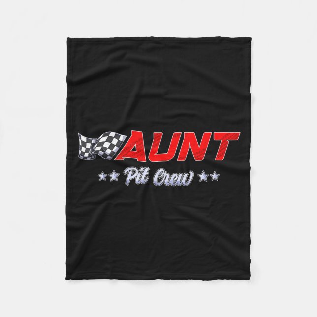 T Crew Aunt Race Car Family Matching Racing Birthd Fleecefilt (Framsidan)