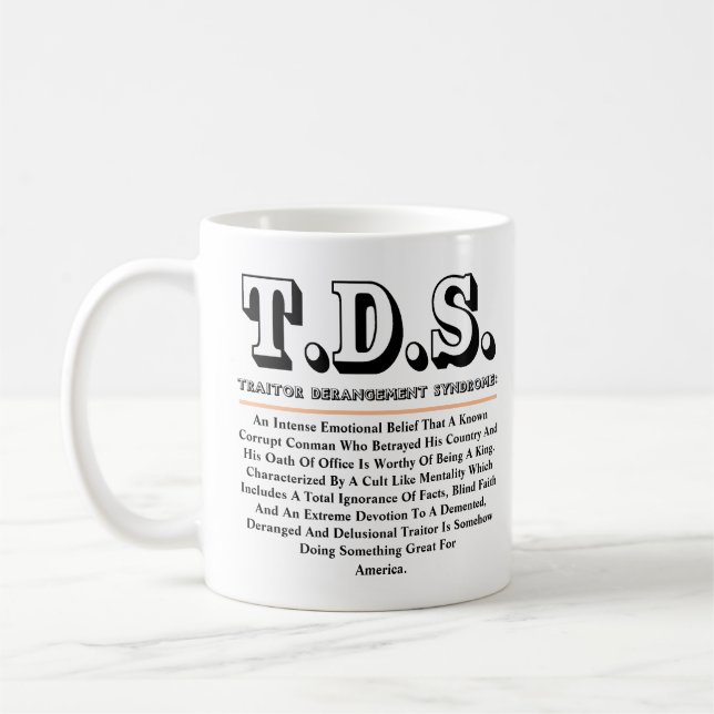 T.D.S. TRAITOR-UPPHANDLINGSSYNDROM KAFFEMUGG (Vänster)