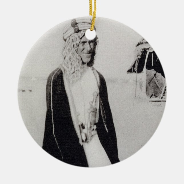 T.E. Lawrence i den arabiska klänningen Julgransprydnad Keramik (Framsidan)