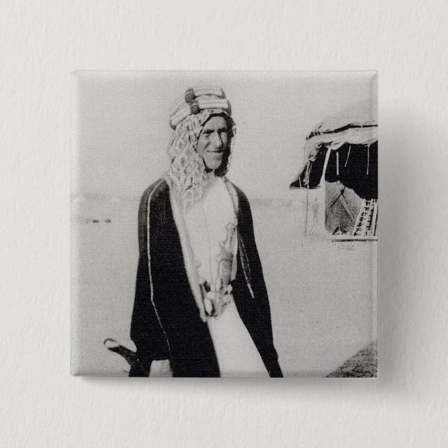 T.E. Lawrence i den arabiska klänningen Knapp (Framsida)