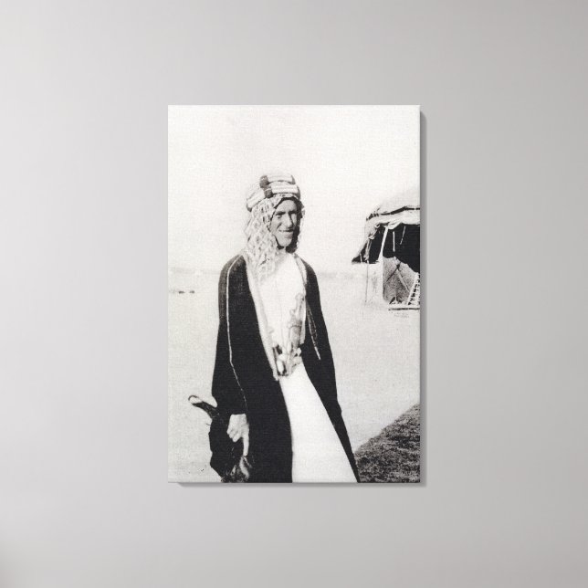 T. E. Lawrence in Arab Dress (b/w bild) Canvastryck (Framsida)