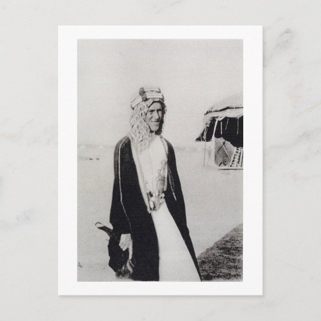 T. E. Lawrence in Arab Dress (b/w bild) Vykort (Framsida)