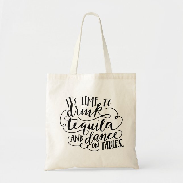 T E Q U I L A Bachelorette Party Tote Tygkasse (Framsidan)