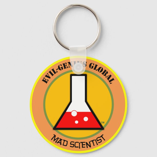 T.EX. Mad Scientist Keychain Nyckelring (Framsida)
