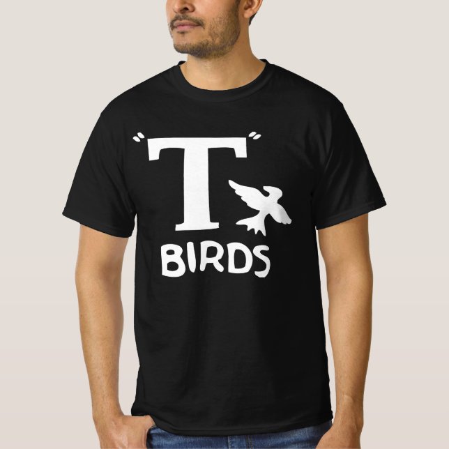 T Fågeldesign på en t-shirt (Framsida)