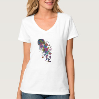 T-Färgstark Blommig Manet Mandala T-shirt