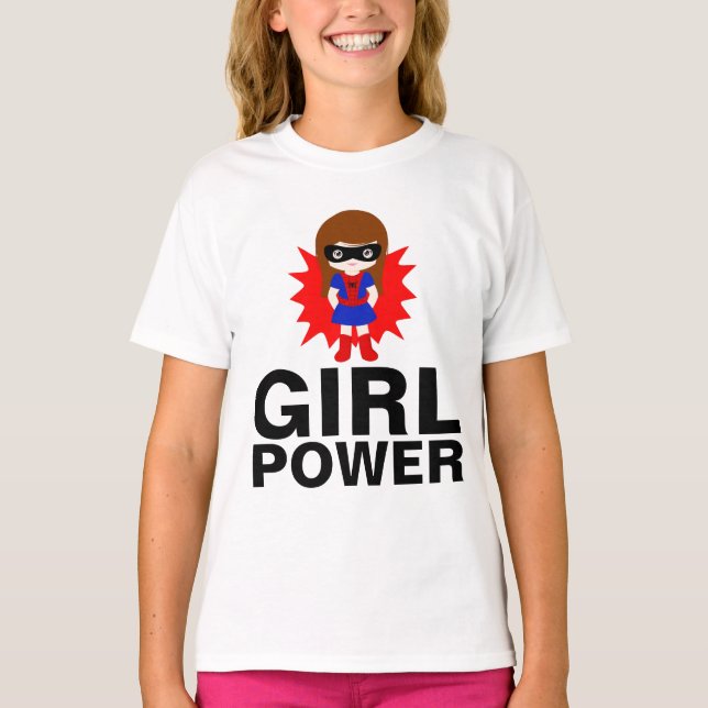 T-FARTYG FÖR GIRL-POWER T SHIRT (Framsida)