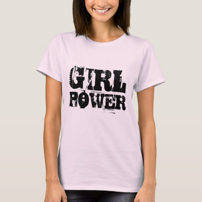 T-FARTYG FÖR GIRL-POWER T SHIRT (Framsida)