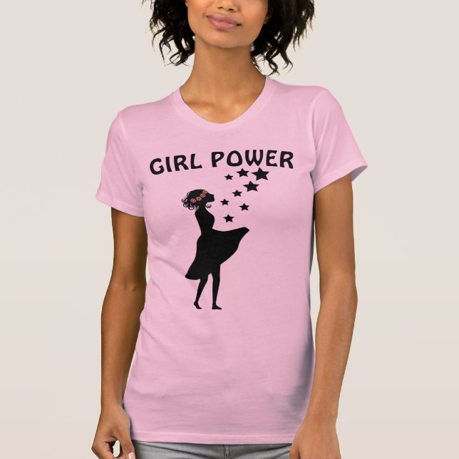 T-FARTYG FÖR GIRL-POWER T SHIRT (Framsida)
