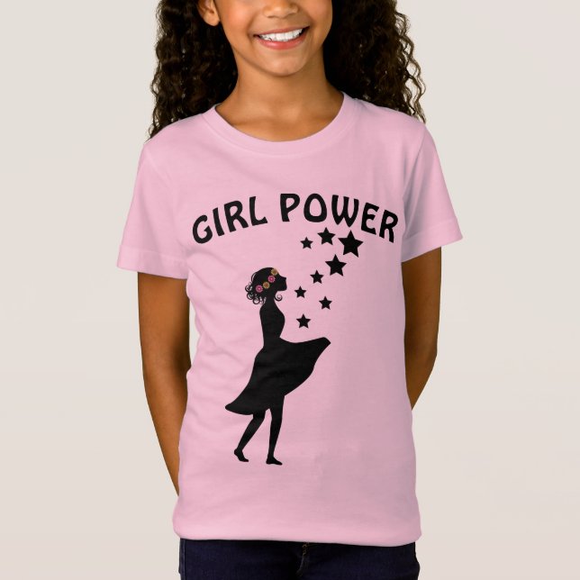 T-FARTYG FÖR GIRL-POWER T SHIRT (Framsida)